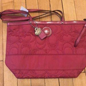 Pink coach handbag